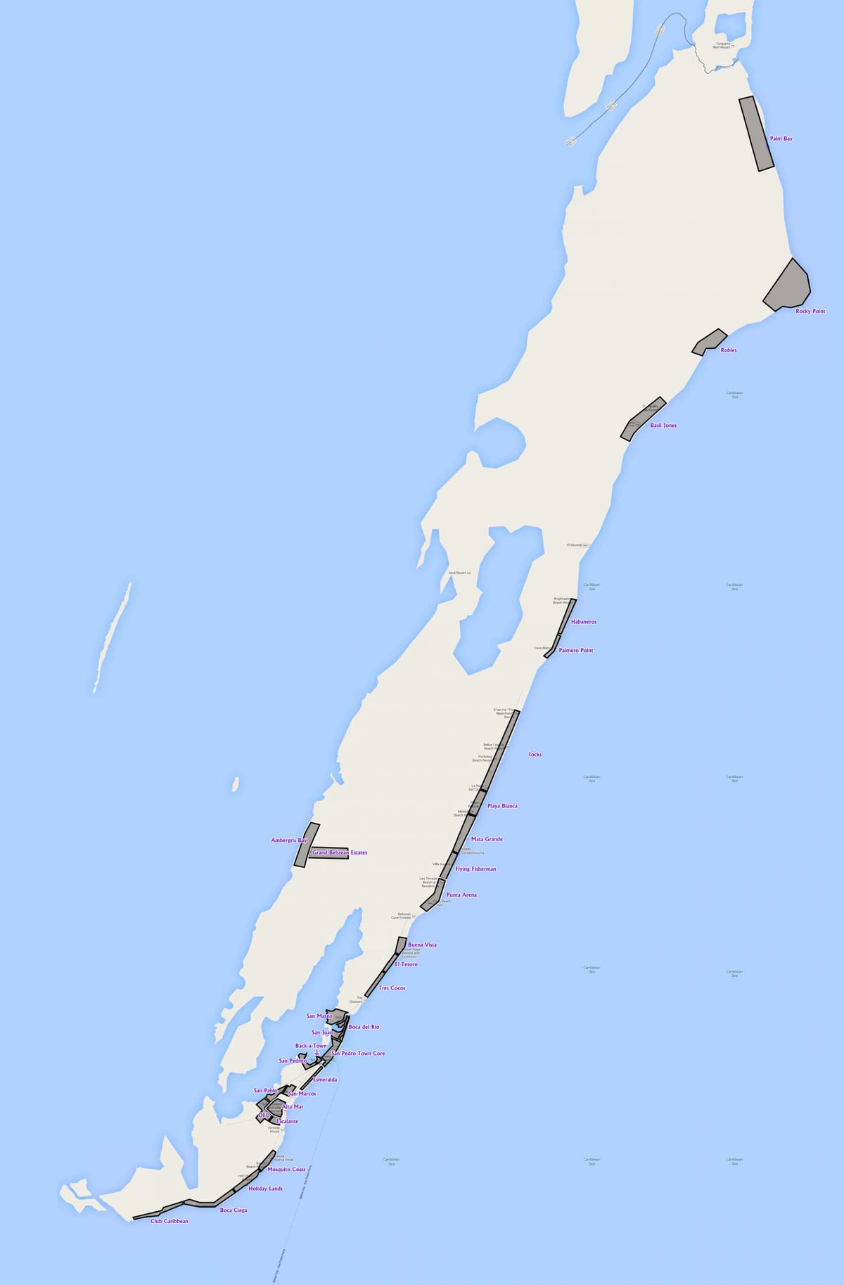 Ramani ya ambari caye Belize