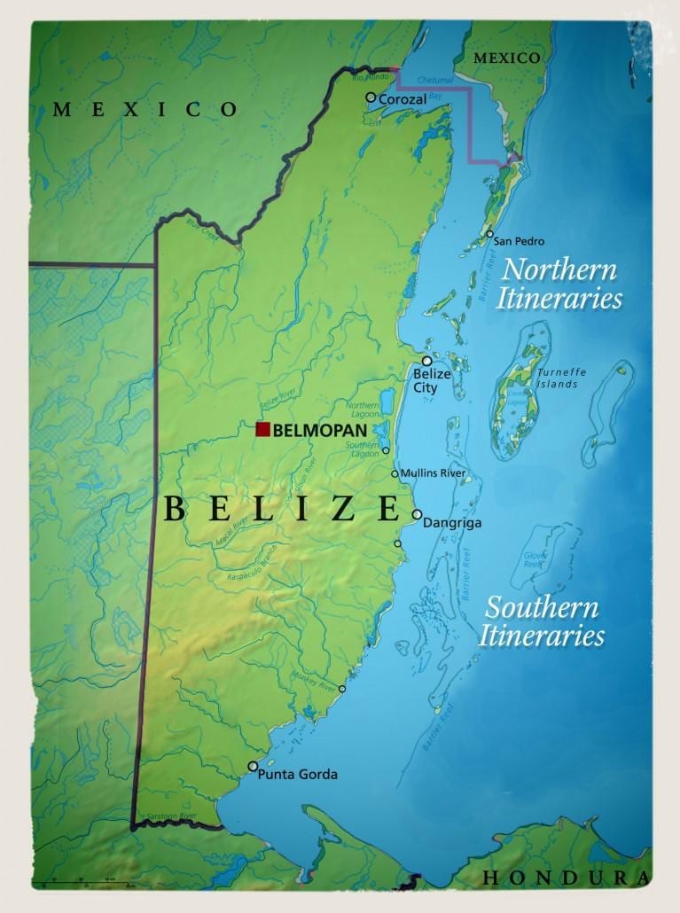 Ramani ya Belize meli