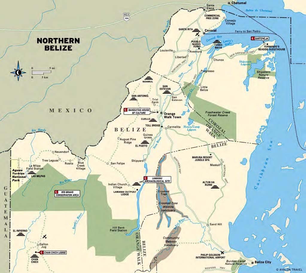 Ramani ya sibun mto Belize