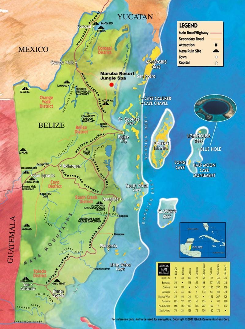 Ramani ya tumbaku caye Belize