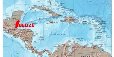 Ramani ya Belize amerika ya kati