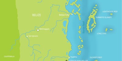 Ramani ya mahali patakatifu Belize