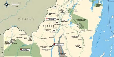 Ramani ya sibun mto Belize