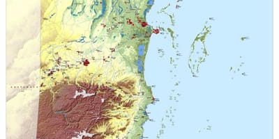 Ramani ya topographic Belize